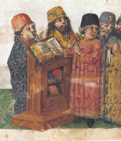 Fig. 30 Libro de Relatos de Pascuas (Feibush Hagadah) Sur de Alemania 1460-1475 (detalle)
