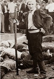 lituano participante de la masacre de 68 judíios en el garaje Lietukis en la ciudad de Kaunas entre el 25 y 27 de junio de 1941 , en el primer día de la invasión alemana a Rusia –Operación Barbarroja(llamado "Dead Dealer") 